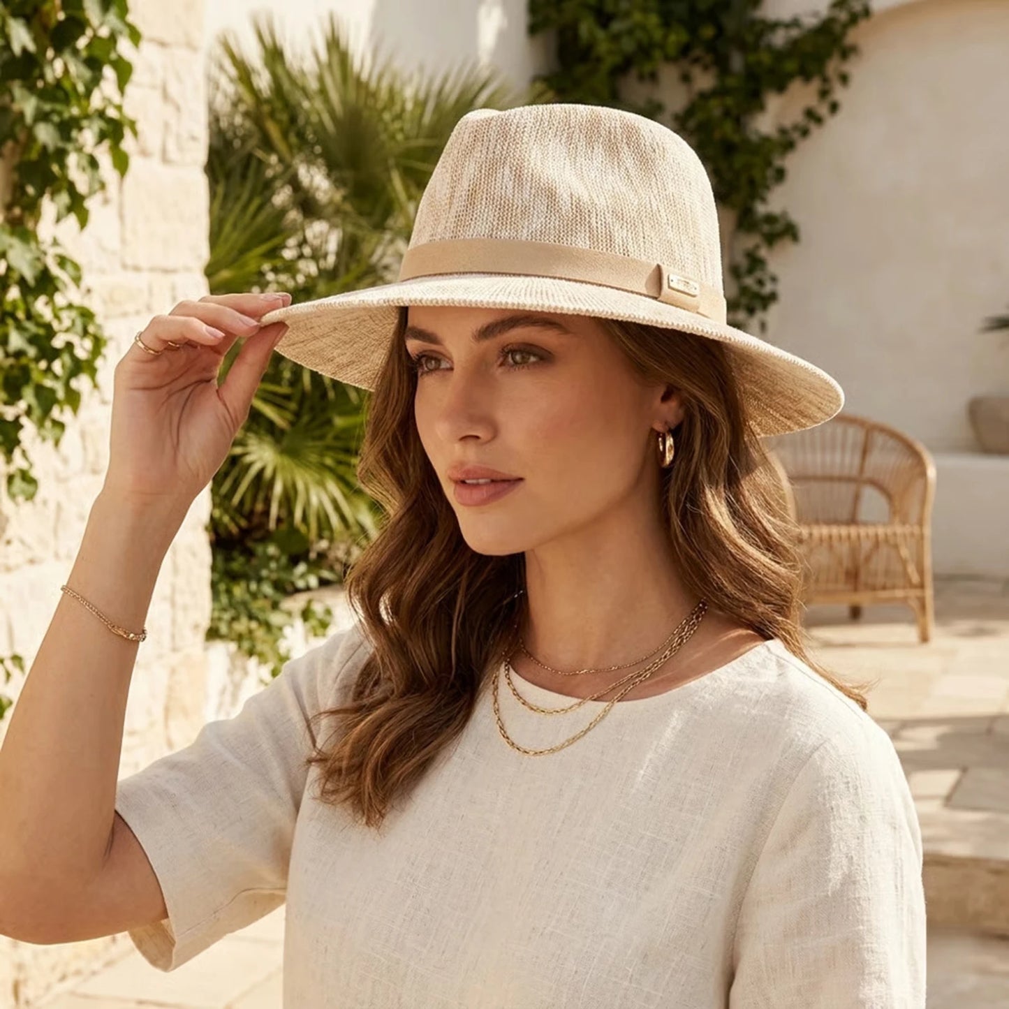 Packable Fedora Hat Wide Brim Travel Summer Unisex